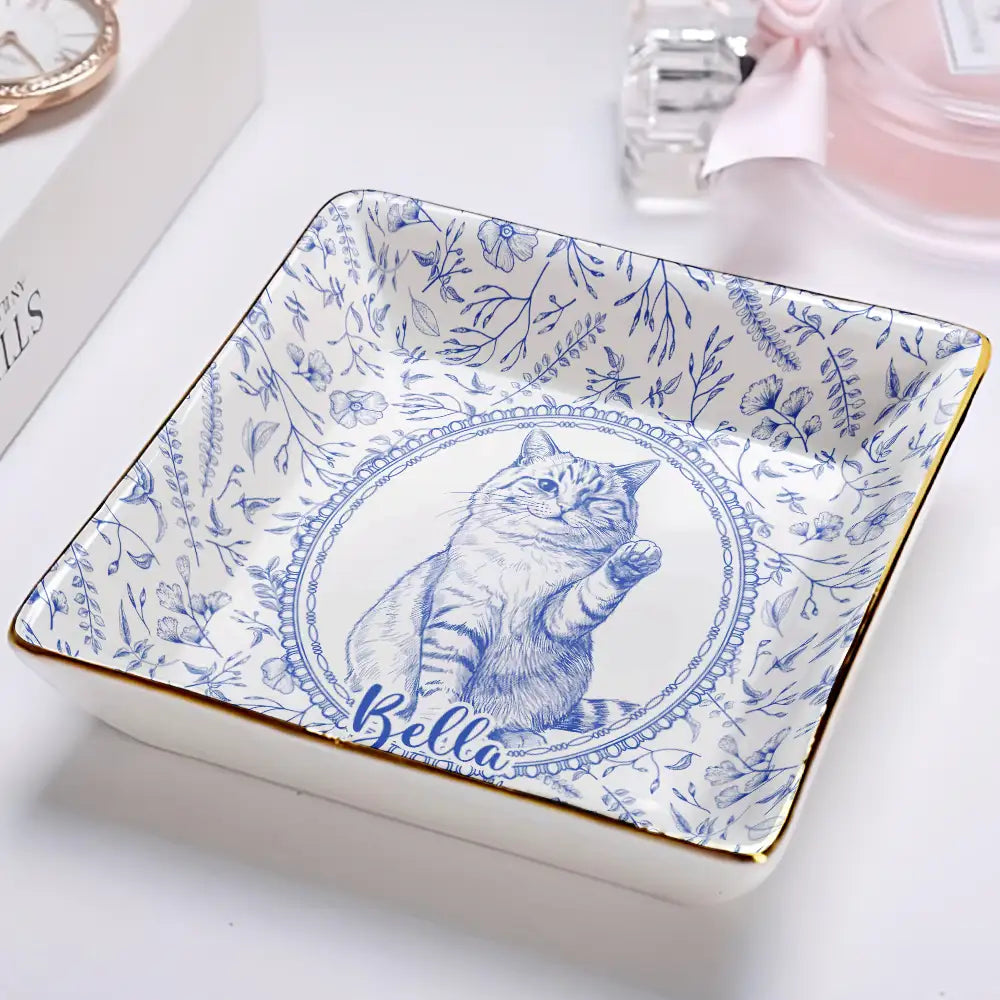 Art Design,Cozy,Pet Lovers,Photo - Pencil Sketch - Remove BG - Custom Photo Pencil Sketch Dog Cat Pet Portrait Toile Remembrance - Personalized Ring Dish
