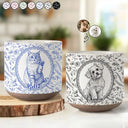 Art Design,Cozy,Pet Lovers,Photo - Pencil Sketch - Remove BG - Custom Photo Pencil Sketch Dog Cat Pet Portrait Toile Remembrance - Personalized Pottery Mug