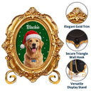Art Design,Playful,Christmas,Pet Lovers,Photo - Christmas Accessories 3D Cartoon Pet - Custom Photo 3D Christmas Themed Pet Happy Dog Cat Pet - Personalized Ornate Frame