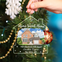 Art Design,Christmas,Gift For Couples,Photo - Vivid Watercolor Art,Happy - Custom Photo Vivid Watercolor Art Our New Home Wedding Gift Husband Wife - Personalized Custom Shaped Acrylic Ornament