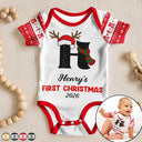 Adorable,First Christmas,Gift For Baby,Christmas,Vector - My First Christmas New Baby - Personalized Baby Bodysuit