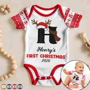 Adorable,First Christmas,Gift For Baby,Christmas,Vector - My First Christmas New Baby - Personalized Baby Bodysuit