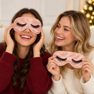 Afro Besties, Christmas, Gift For Bestie, Humorous, Vector - Sleepover, Spa Night Gift For Best Friend, Bestie, BFF - Personalized Eyelashes Funny Sleep Mask