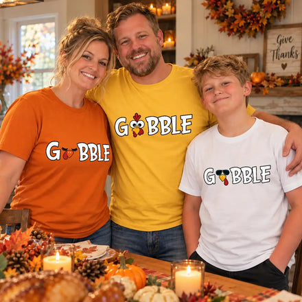 Thanksgiving Gift For Family - Personalized Gobble T Shirt