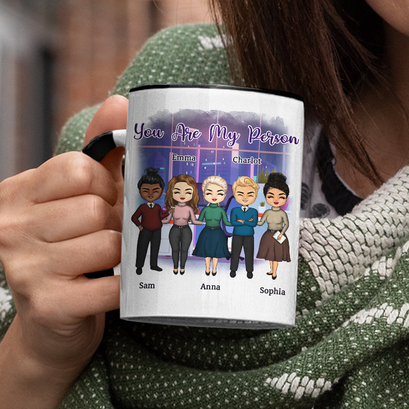 Work Made Us Colleagues Friends - BFF Bestie Gift - Personalized Custom Accent Mug