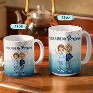 Meilleurs amis, ce n'est pas ce que nous avons dans la vie BFF Bestie - Tasse blanche personnalisée bord à bord