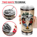 You & Me And The Dogs Camping Husband Wife - Couple Gift - Personalized Custom Tumbler