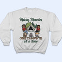 Making Memories One Campsite At A Time Dogs Camping Husband Wife - Couple Gift - Personalized Custom T Shirt