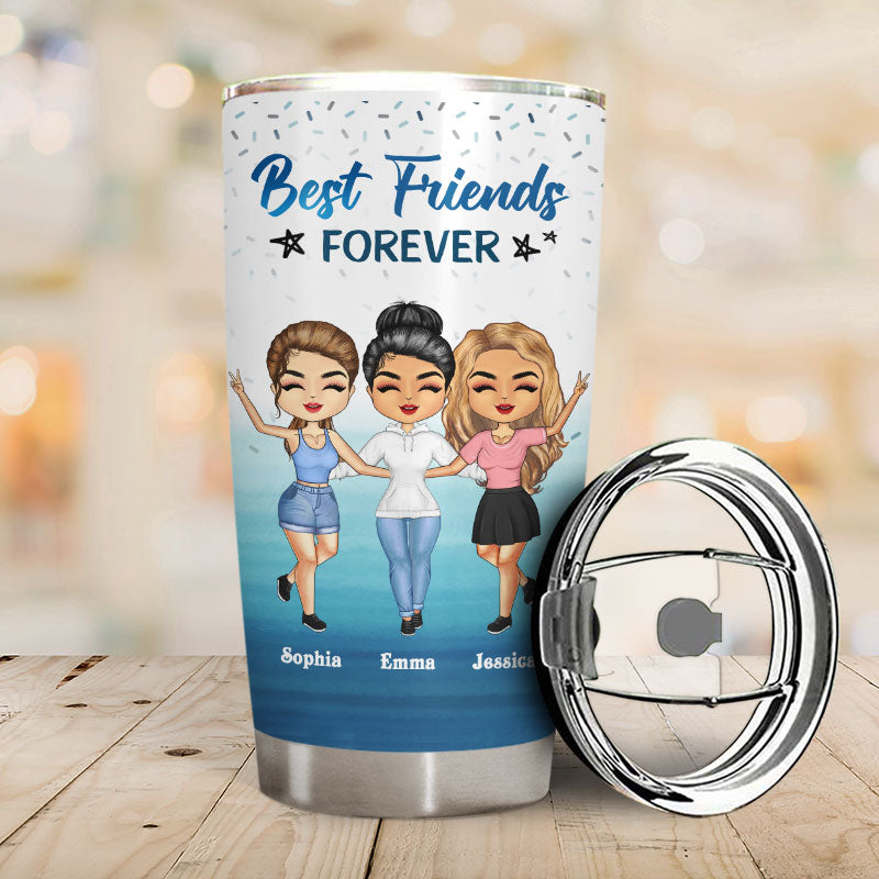 Thank You For Standing By My Side Best Friends - Bestie BFF Gift - Personalized Custom Tumbler