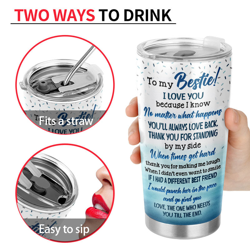 Thank You For Standing By My Side Best Friends - Bestie BFF Gift - Personalized Custom Tumbler