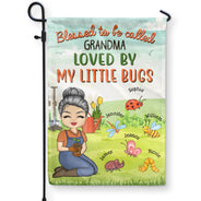 Aimée par ma petite jardinière - Cadeau pour femme - Drapeau personnalisé