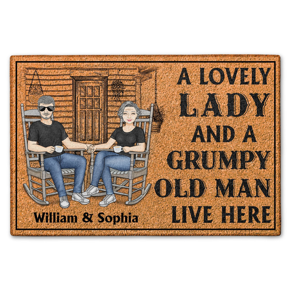 Family Couple A Lovely Lady And A Grumpy Old Man Live Here - Couple Gi ...