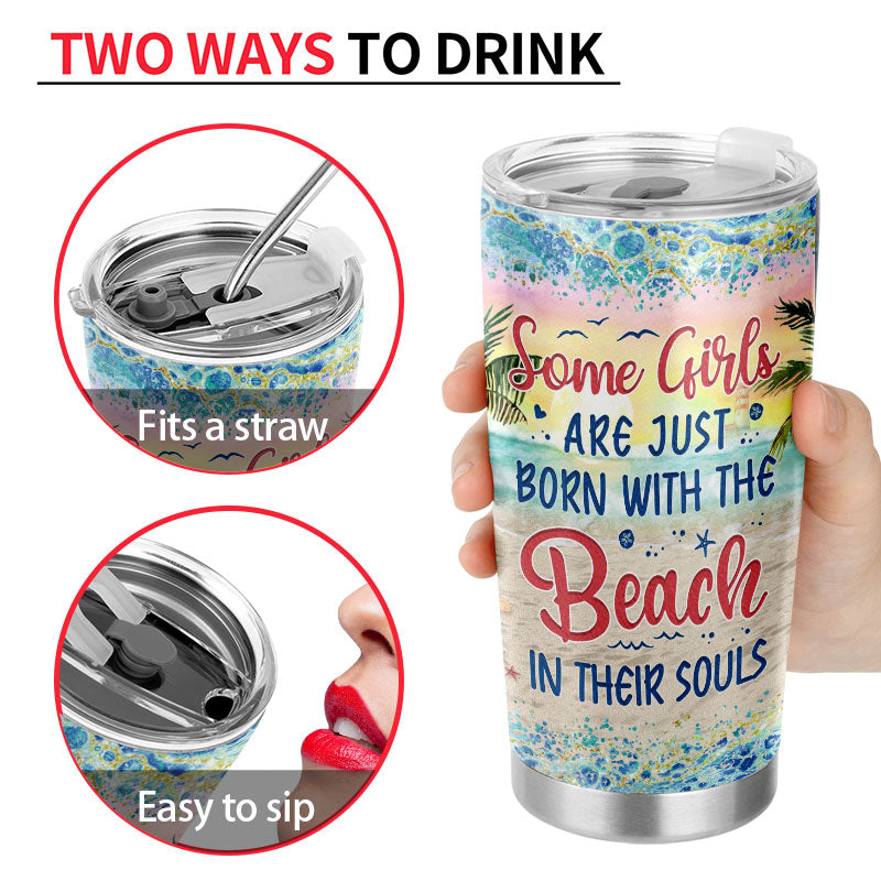 Juste une fille qui aime la plage - Gobelet personnalisé