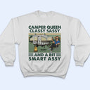 Camper Queen Classy Sassy - Gift For Camping Lovers - Personalized Custom T Shirt