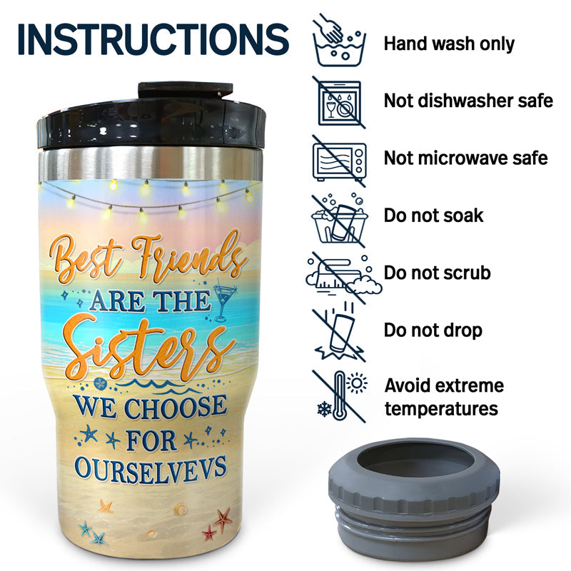 We Go Together Like Drunk And Disorderly Beach Vacation Best Friends - Bestie BFF Gift - Personalized Custom Triple 3 In 1 Can Cooler