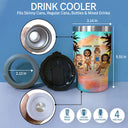 I Love You To The Beach And Back Best Watercolor Beach Best Friends - Bestie BFF Gift - Personalized Custom Triple 3 In 1 Can Cooler