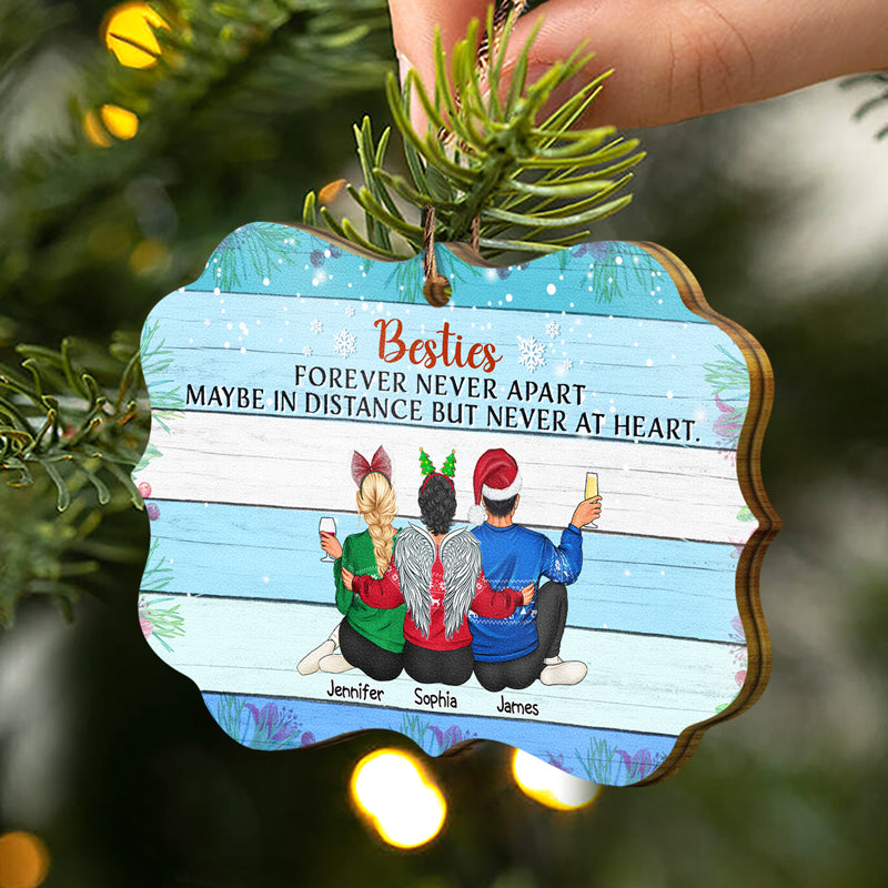 Sisters & Brothers Family Where Life Begins And Love Never Ends - Christmas Gift For Siblings And Family - Personalized Wooden Ornament