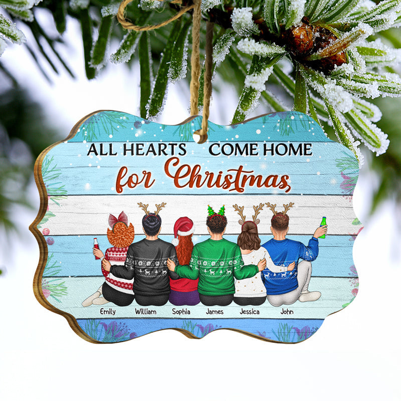 Sisters & Brothers Family Where Life Begins And Love Never Ends - Christmas Gift For Siblings And Family - Personalized Wooden Ornament