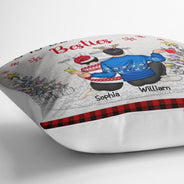 Sisters & Brothers Will Always Be Connected By Heart - Christmas Gift For Siblings And Best Friends - Personalized Custom Pillow