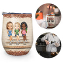 Nous ne sommes pas Sugar, Spice et tout ce qui est gentil, nous sommes Sage et Hood, les meilleurs amis - Cadeau Bestie BFF - Verre à vin personnalisé