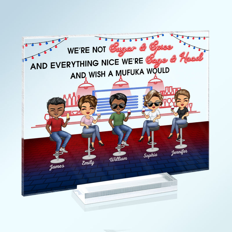 Here's To Another Year Of Bonding Over Alcohol Best Friends - Bestie BFF Gift - Personalized Custom Horizontal Rectangle Acrylic Plaque