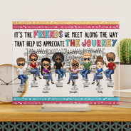 Here's To Another Year Of Bonding Over Alcohol White Best Friends - Bestie BFF Gift - Personalized Custom Horizontal Rectangle Acrylic Plaque