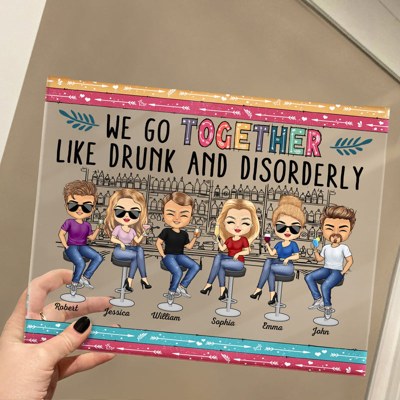 Here's To Another Year Of Bonding Over Alcohol White Best Friends - Bestie BFF Gift - Personalized Custom Horizontal Rectangle Acrylic Plaque