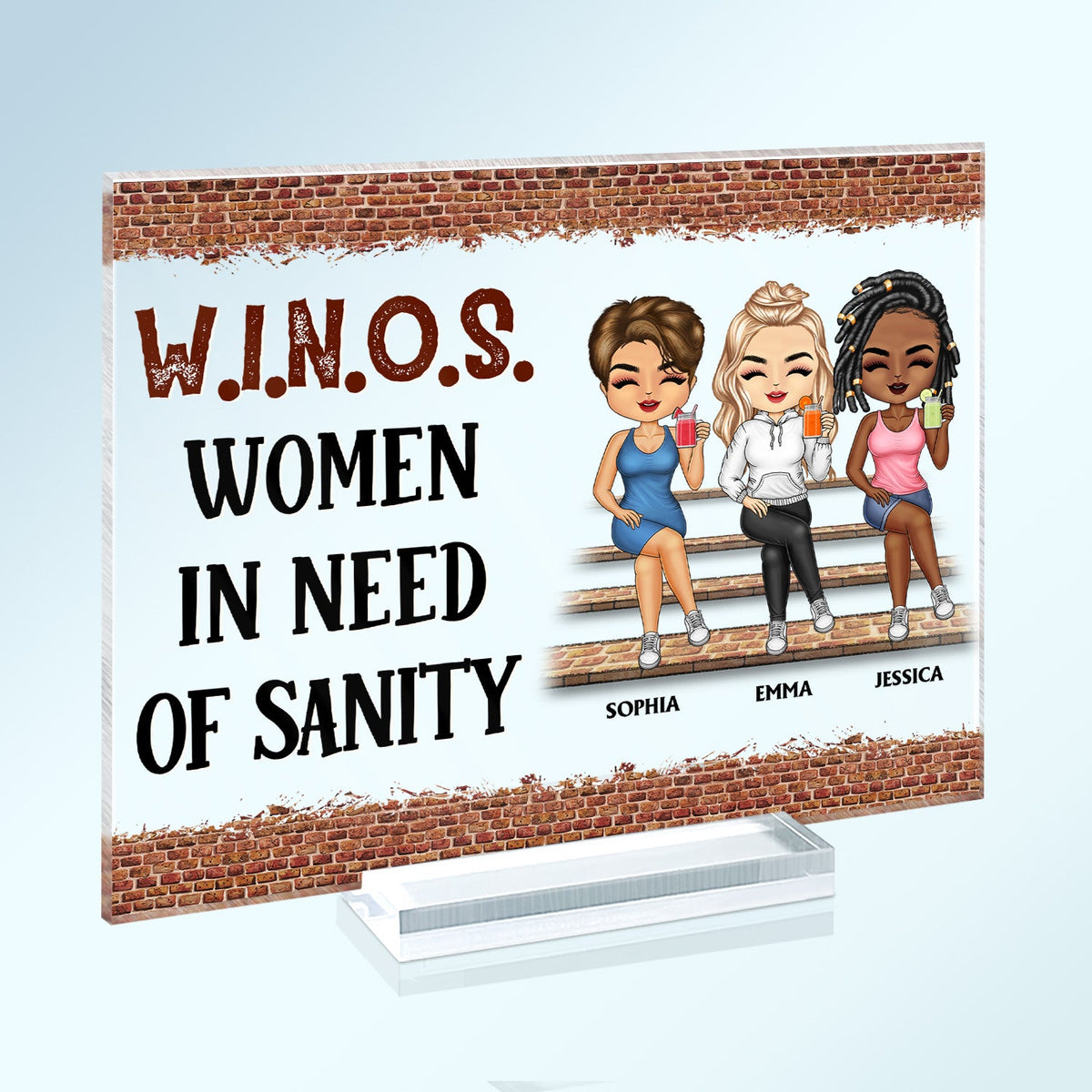 We're Not Sugar And Spice And Everything Nice We're Sage And Hood Best Friends - Bestie BFF Gift - Personalized Custom Horizontal Rectangle Acrylic Plaque