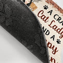 Family Couple A Lovely Lady And Her Grumpy Old Man Live Here With Their Crazy Cats - Gift For Cat Lovers - Personalized Custom Doormat