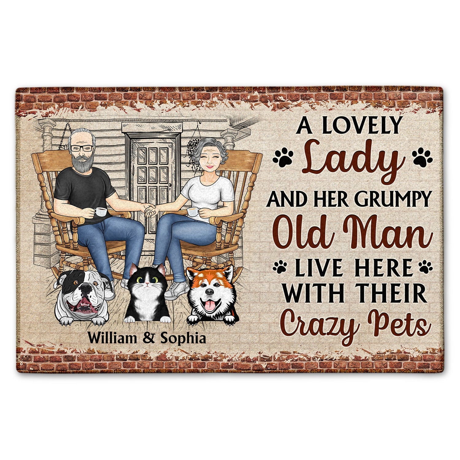 Family Couple A Lovely Lady And Her Grumpy Old Man Live Here With Thei ...