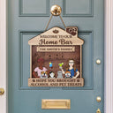 Family Couple Backyard Patio Hope You Brought Alcohol And Dog Cat Treats - Outdoor Gift For Pet Lovers - Personalized Custom Shaped Wood Sign