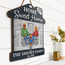 Home Sweet Home - Outdoor, Home Decor Gift For Family, Husband, Wife, Couple - Personalized Custom Shaped Wood Sign