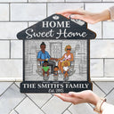 Home Sweet Home - Outdoor, Home Decor Gift For Family, Husband, Wife, Couple - Personalized Custom Shaped Wood Sign