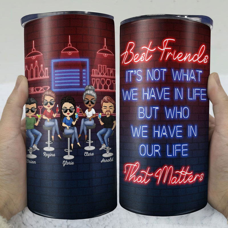 Here's To Another Year Of Bonding Over Alcohol Best Friends - Bestie BFF Gift - Personalized Custom 4 In 1 Can Cooler Tumbler