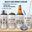 Here's To Another Year Of Bonding Over Alcohol White Best Friends - Bestie BFF Gift - Personalized Custom 4 In 1 Can Cooler Tumbler