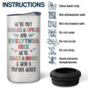 Here's To Another Year Of Bonding Over Alcohol White Best Friends - Bestie BFF Gift - Personalized Custom 4 In 1 Can Cooler Tumbler