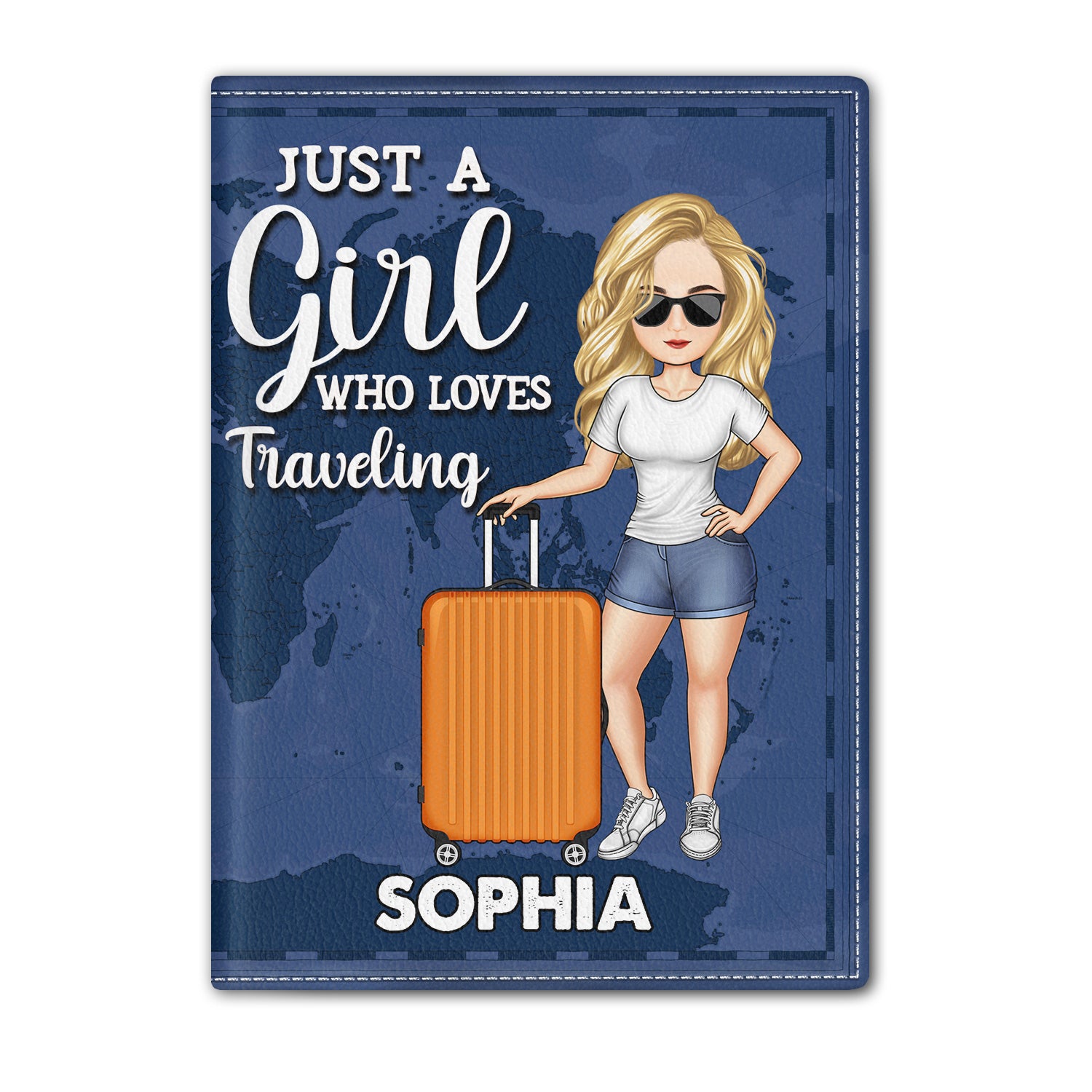 Just A Girl Who Loves Traveling - Vacation, Funny Gift For Her, Him, Travel Lovers - Personalized Custom Passport Cover, Passport Holder