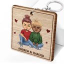 Together Since - Anniversary, Birthday Gifts For Couples, Husband, Wife, Lover - Personalized Custom Wooden Keychain