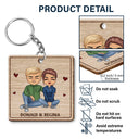 Together Since - Anniversary, Birthday Gifts For Couples, Husband, Wife, Lover - Personalized Custom Wooden Keychain