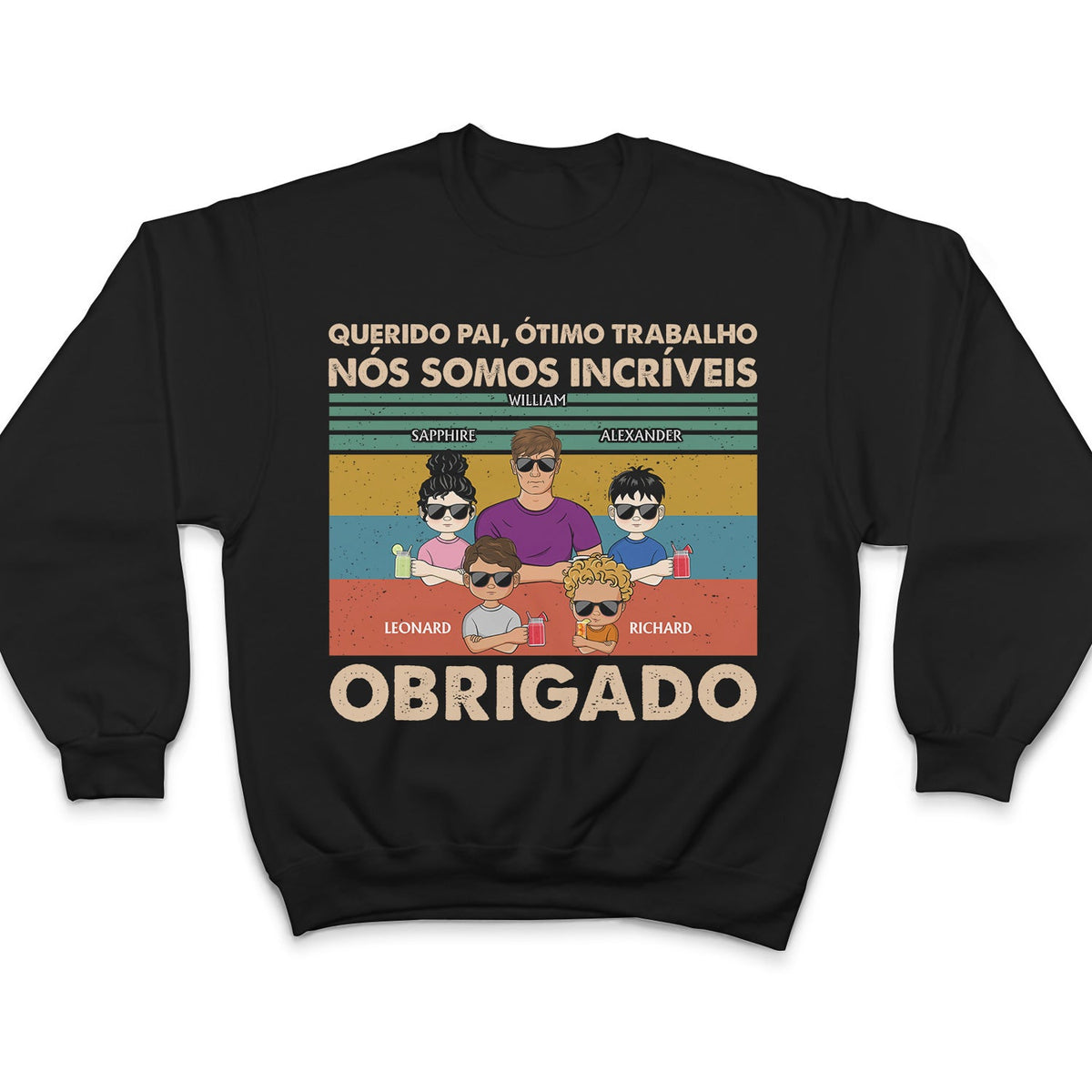 Querido Pai Ótimo Trabalho Nós Somos Incríveis Obrigado Jovem - T-shirt personnalisé