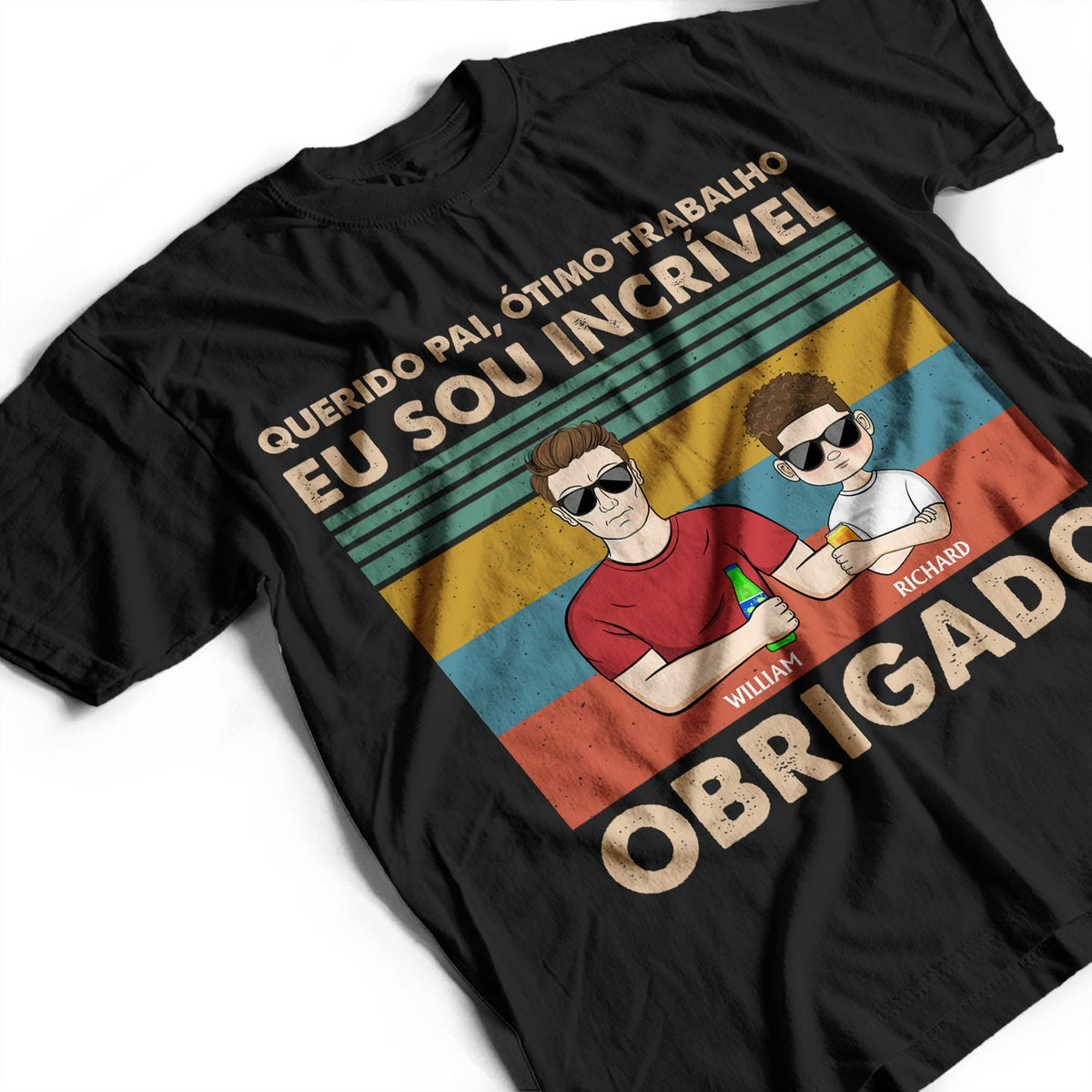 Querido Pai Ótimo Trabalho Nós Somos Incríveis Obrigado Jovem - T-shirt personnalisé