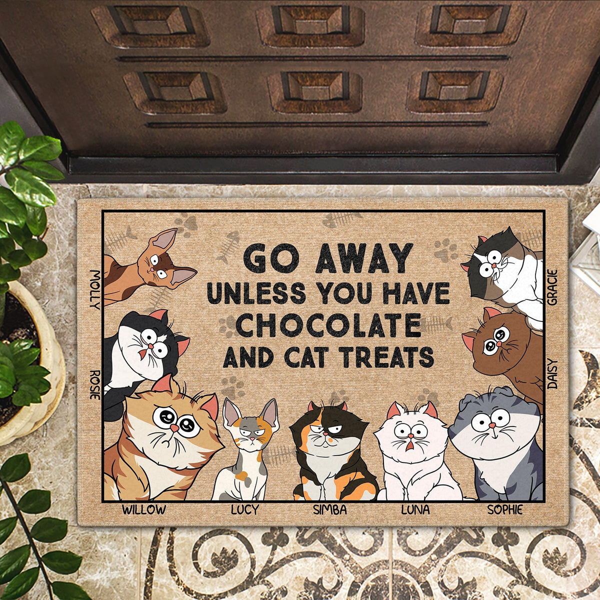 Go Away Unless You Have Alcohol And Cat Treats Funny Cartoon Cat - Gif ...
