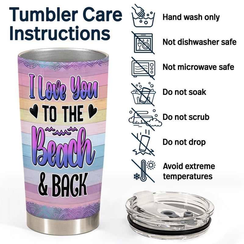 You And Me And The Sea - Birthday, Loving, Anniversary, Vacation, Travel Gift For Spouse, Husband, Wife, Couple, Boyfriend, Girlfriend - Personalized Tumbler