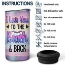 You And Me And The Sea - Birthday, Loving, Anniversary, Vacation, Travel Gift For Spouse, Husband, Wife, Couple, Boyfriend, Girlfriend - Personalized 4 In 1 Can Cooler Tumbler