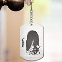 Mes chiens et mes chats sont seuls à la maison - Cadeau d'anniversaire pour les amoureux des animaux - Porte-clés en aluminium personnalisé