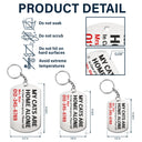 Mes chiens et mes chats sont seuls à la maison - Cadeau d'anniversaire pour les amoureux des animaux - Porte-clés en aluminium personnalisé