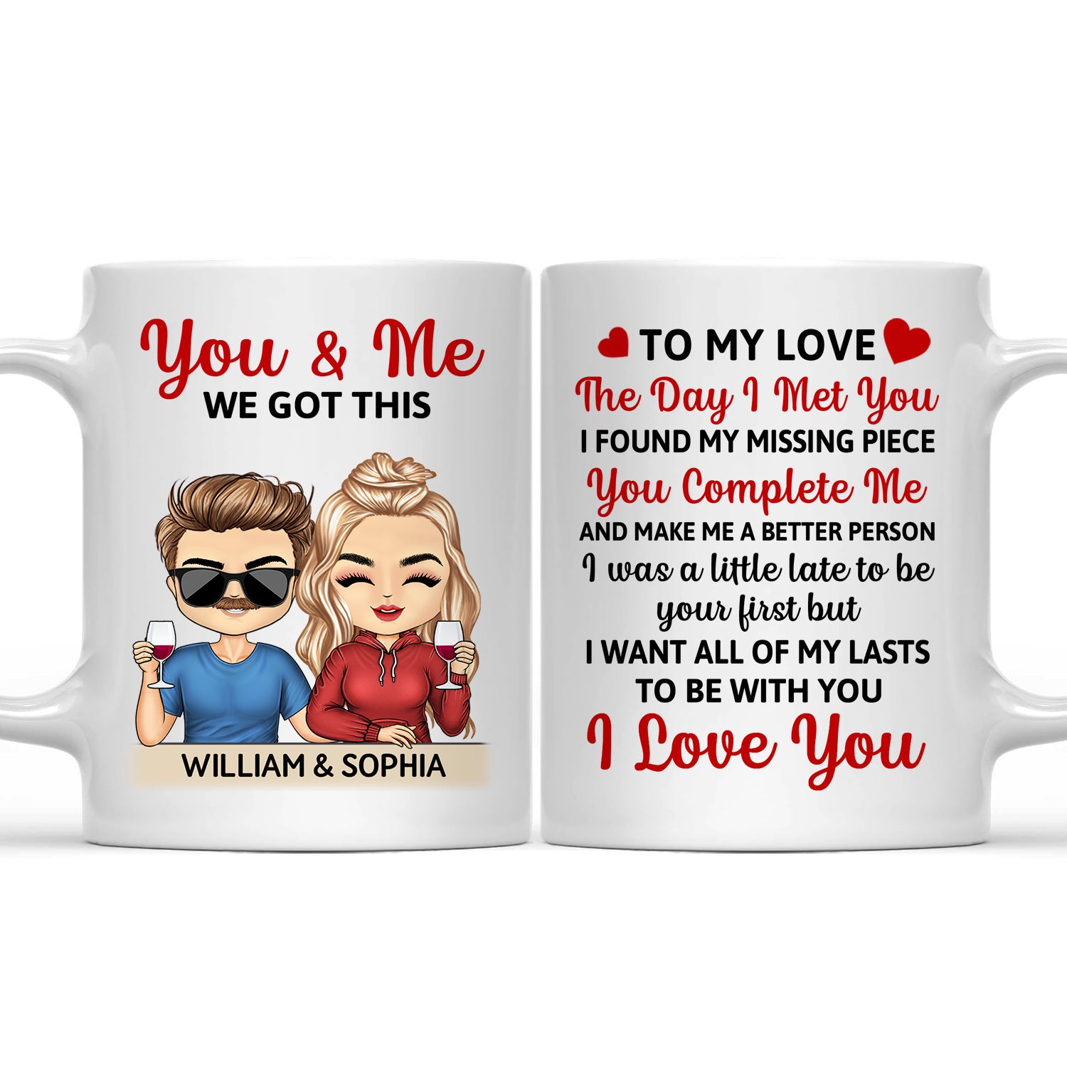 The Day I Met You - Anniversary, Loving Gifts For Couples, Husband, Wife - Personalized Mug
