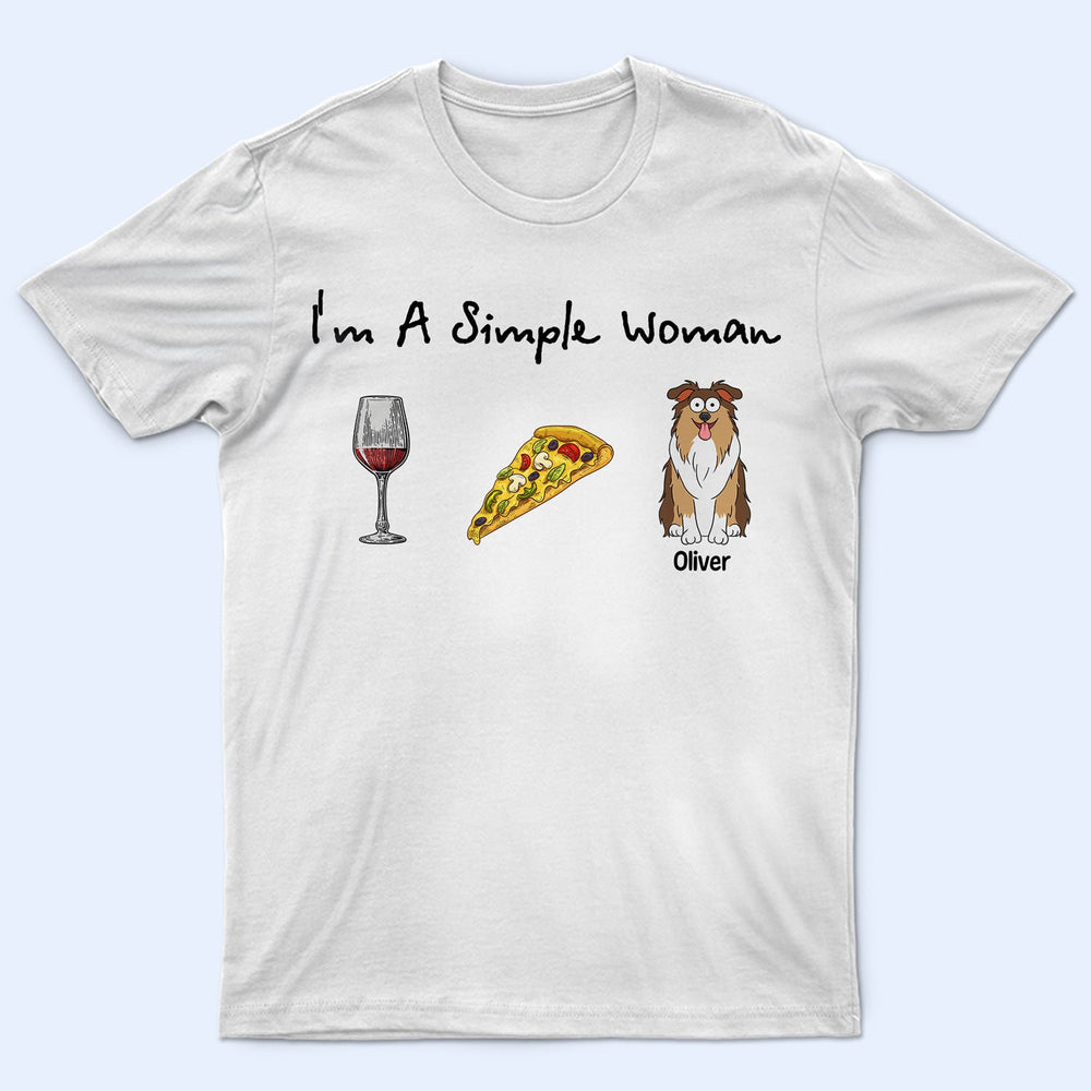 I'm A Simple Woman Funny Cartoon Dog - Gift For Dog Lovers - Personalized T Shirt