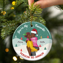 You're My Favorite Thing To Do - Christmas, Birthday, Anniversary Gift For Couple, Spouse, Husband, Wife - Personalized Circle Ceramic Ornament