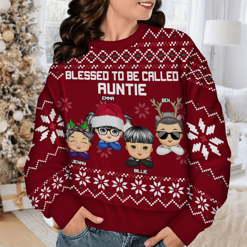 Blessed To Be Called Nana - Christmas, Loving Gift For Mom, Mother, Mama, Grandma, Grandmother - Personalized Unisex Ugly Sweater